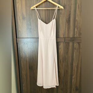 Blush pink Lulu’s midi cocktail dress